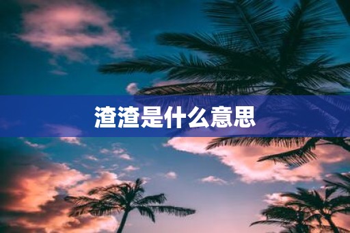 渣渣是什么意思
