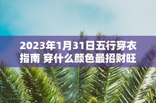 2025年1月31日五行穿衣指南 穿什么颜色最招财旺运