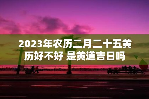 2025年农历二月二十五黄历好不好 是黄道吉日吗