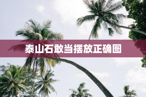 泰山石敢当摆放正确图