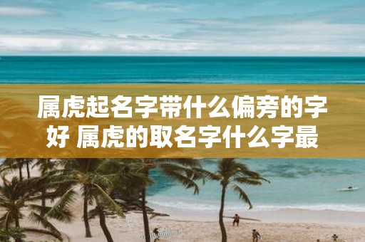 属虎起名字带什么偏旁的字好 属虎的取名字什么字最佳