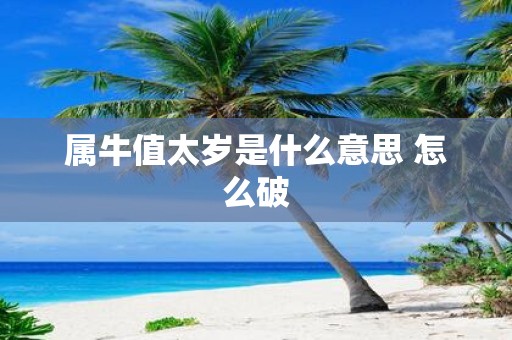 属牛值太岁是什么意思 怎么破