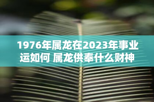 1976年属龙在2025年事业运如何 属龙供奉什么财神