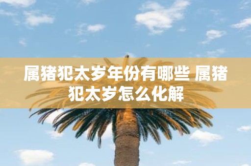 属猪犯太岁年份有哪些 属猪犯太岁怎么化解