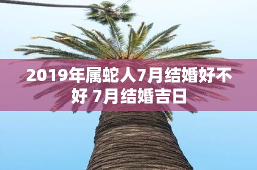 2019年属蛇人7月结婚好不好 7月结婚吉日