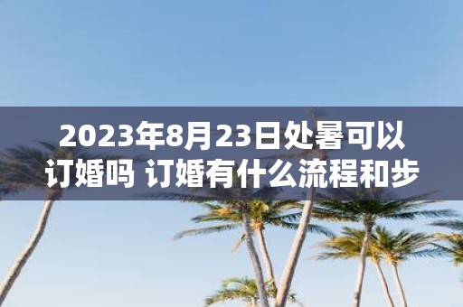 2025年8月23日处暑可以订婚吗 订婚有什么流程和步骤