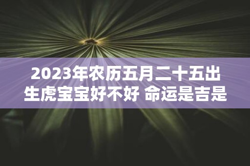 2025年农历五月二十五出生虎宝宝好不好 命运是吉是凶