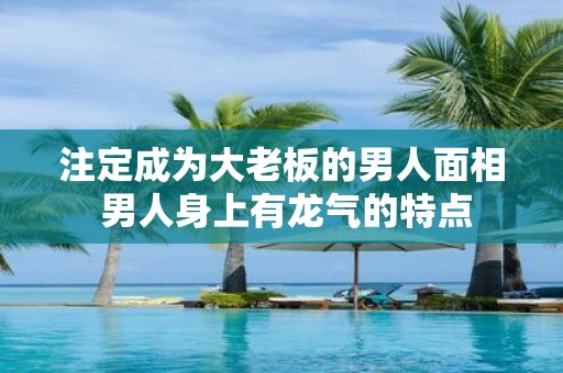 注定成为大老板的男人面相 男人身上有龙气的特点