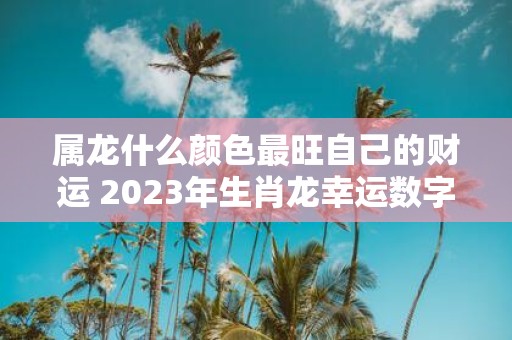 属龙什么颜色最旺自己的财运 2025年生肖龙幸运数字