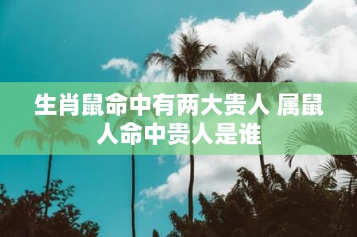 生肖鼠命中有两大贵人 属鼠人命中贵人是谁