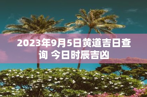 2025年9月5日黄道吉日查询 今日时辰吉凶