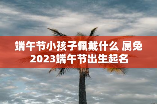 端午节小孩子佩戴什么 属兔2025端午节出生起名