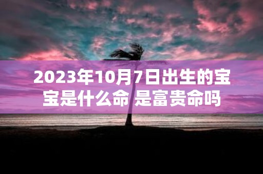 2025年10月7日出生的宝宝是什么命 是富贵命吗