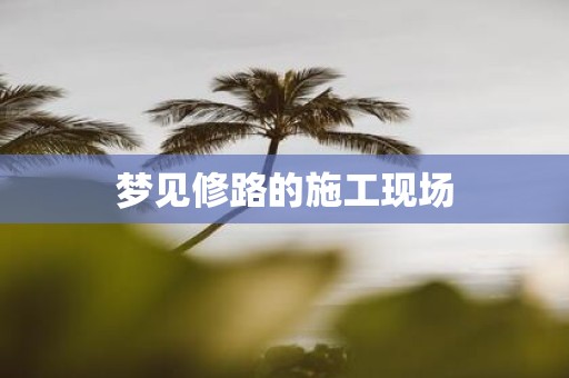 梦见修路的施工现场