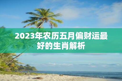2025年农历五月偏财运最好的生肖解析