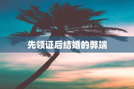 先领证后结婚的弊端