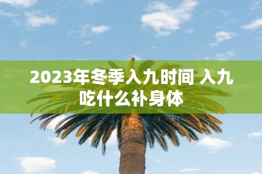 2025年冬季入九时间 入九吃什么补身体
