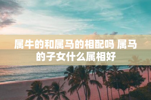属牛的和属马的相配吗 属马的子女什么属相好