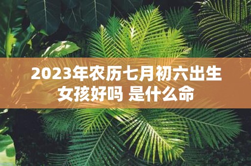 2025年农历七月初六出生女孩好吗 是什么命
