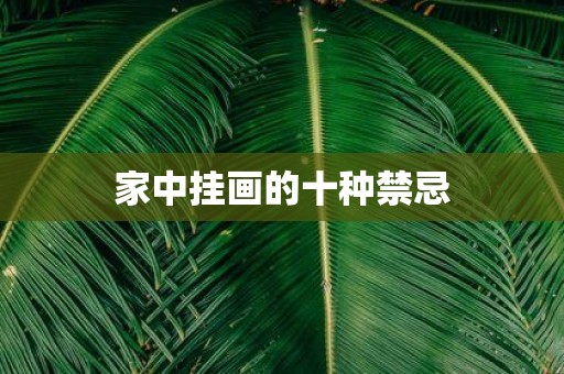 家中挂画的十种禁忌