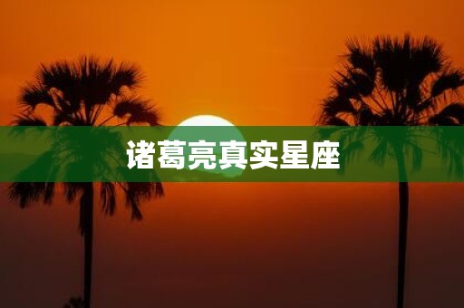 诸葛亮真实星座
