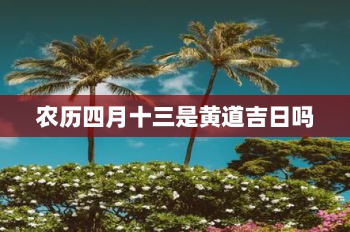 农历四月十三是黄道吉日吗