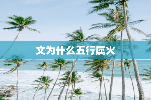 文为什么五行属火