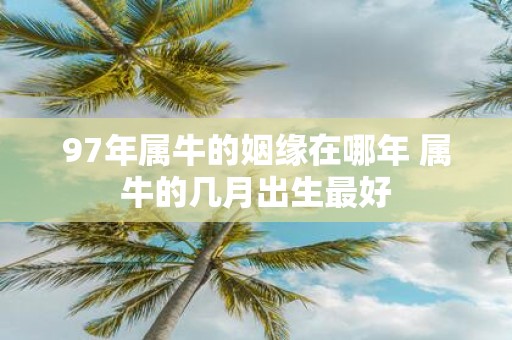 97年属牛的姻缘在哪年 属牛的几月出生最好