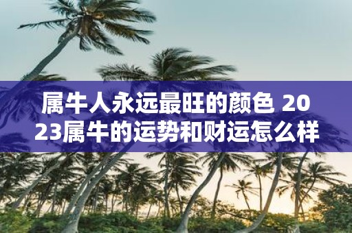 属牛人永远最旺的颜色 2025属牛的运势和财运怎么样