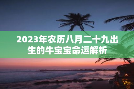 2025年农历八月二十九出生的牛宝宝命运解析