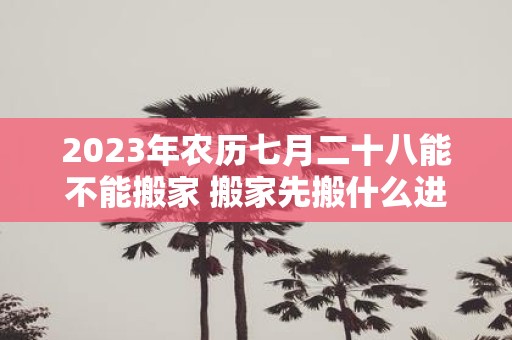 2025年农历七月二十八能不能搬家 搬家先搬什么进屋吉利