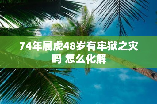 74年属虎48岁有牢狱之灾吗 怎么化解