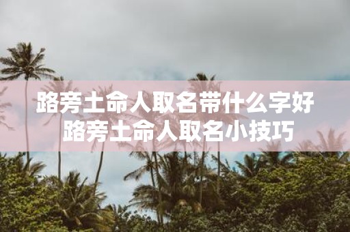 路旁土命人取名带什么字好 路旁土命人取名小技巧