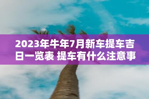 2025年牛年7月新车提车吉日一览表 提车有什么注意事项