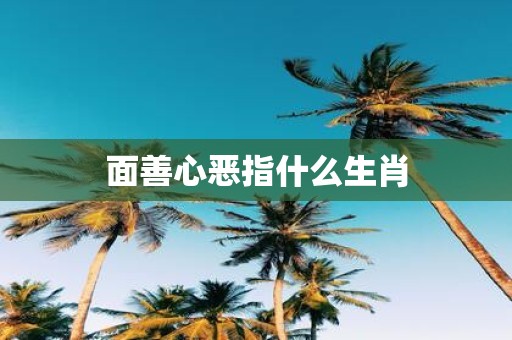面善心恶指什么生肖