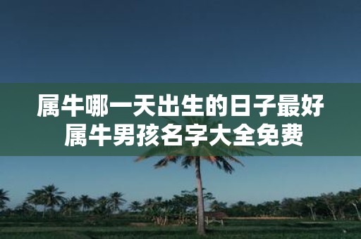 属牛哪一天出生的日子最好 属牛男孩名字大全免费
