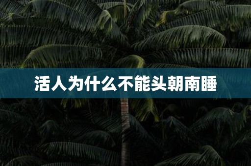活人为什么不能头朝南睡