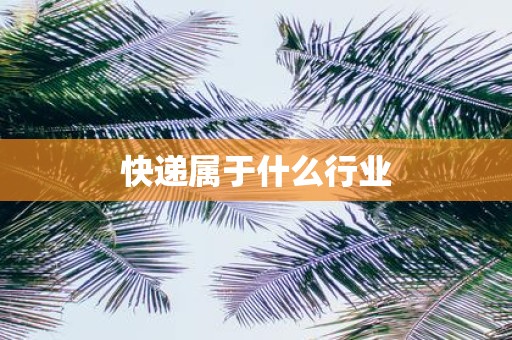 快递属于什么行业
