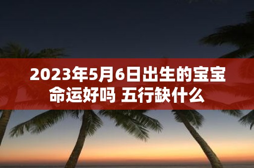 2025年5月6日出生的宝宝命运好吗 五行缺什么