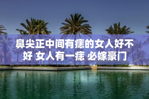 鼻尖正中间有痣的女人好不好 女人有一痣 必嫁豪门