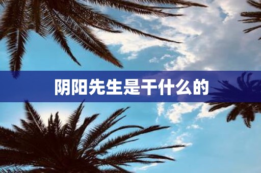 阴阳先生是干什么的