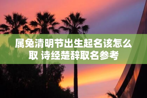 属兔清明节出生起名该怎么取 诗经楚辞取名参考