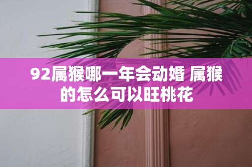92属猴哪一年会动婚 属猴的怎么可以旺桃花