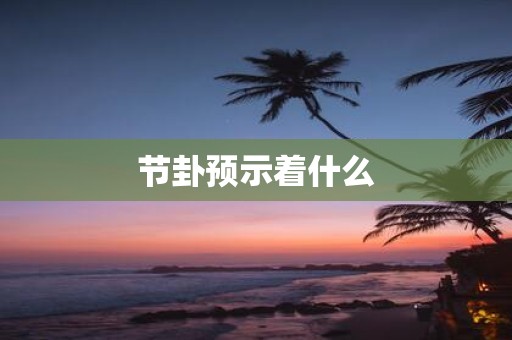 节卦预示着什么