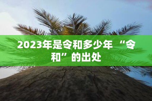 2025年是令和多少年 “令和”的出处