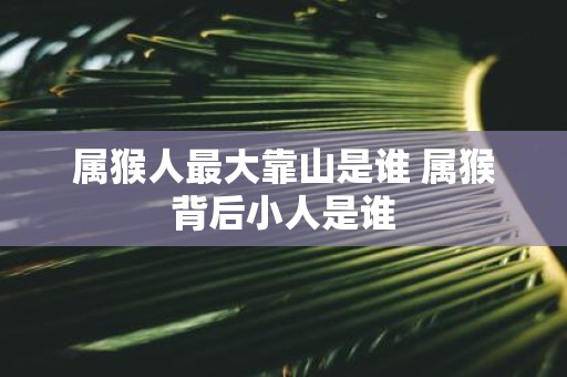 属猴人最大靠山是谁 属猴背后小人是谁