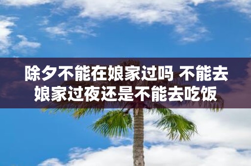除夕不能在娘家过吗 不能去娘家过夜还是不能去吃饭