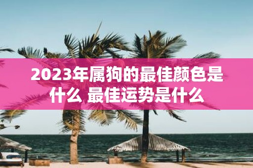2025年属狗的最佳颜色是什么 最佳运势是什么