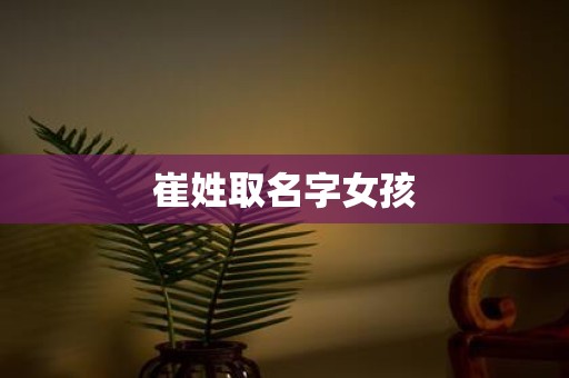 崔姓取名字女孩