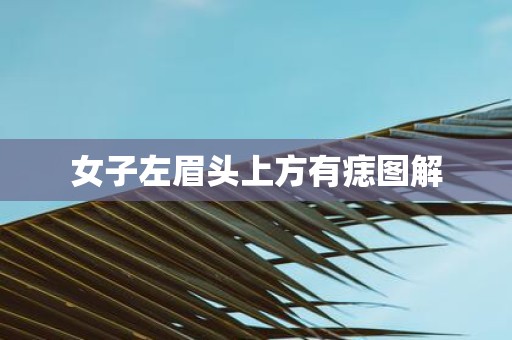 女子左眉头上方有痣图解